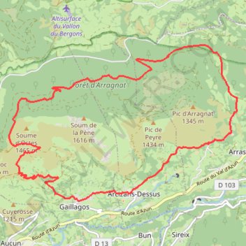 Itinéraire Arcizan Dessus 65, distance, dénivelé, altitude, carte, profil, trace GPS