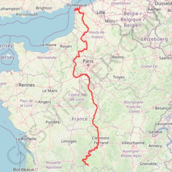 Itinéraire TET-FRANCE-Section01-20200901, distance, dénivelé, altitude, carte, profil, trace GPS
