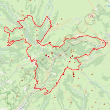 Itinéraire GR 400 Complet ( Murat - Murat ), distance, dénivelé, altitude, carte, profil, trace GPS