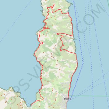 Itinéraire Cent cols en Corse du Nord, distance, dénivelé, altitude, carte, profil, trace GPS