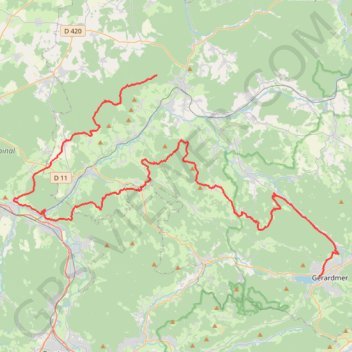 Itinéraire GRP Tour de la Vologne (1), distance, dénivelé, altitude, carte, profil, trace GPS