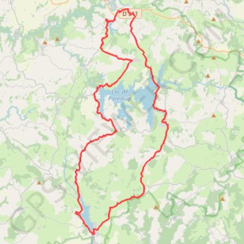 Itinéraire Circuit des lacs du Lévézou - Pont-de-Salars, distance, dénivelé, altitude, carte, profil, trace GPS