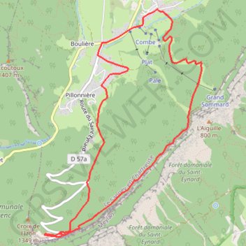 Itinéraire Le Sappey - Fort Saint Eynard en Chartreuse, distance, dénivelé, altitude, carte, profil, trace GPS