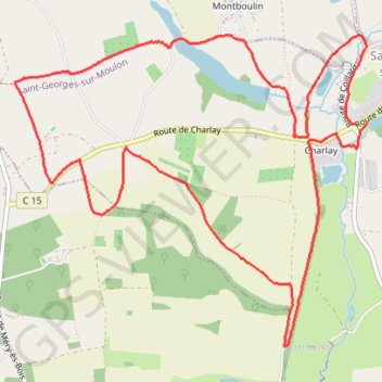 Itinéraire Saint Georges du moulon, distance, dénivelé, altitude, carte, profil, trace GPS