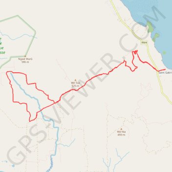 Itinéraire Aux sources de la Kwé Binyi, distance, dénivelé, altitude, carte, profil, trace GPS