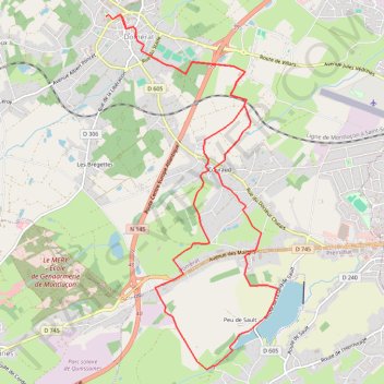 Itinéraire Rando Domerat 14.2 Km, distance, dénivelé, altitude, carte, profil, trace GPS