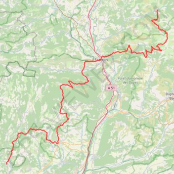 Itinéraire GR 6 : De Viens (Vaucluse) à Bayons (Alpes-de-Haute-Provence), distance, dénivelé, altitude, carte, profil, trace GPS