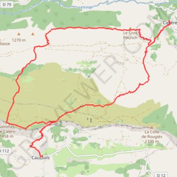 Itinéraire Plateau de Calern (06), distance, dénivelé, altitude, carte, profil, trace GPS