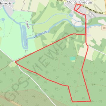 Itinéraire Autour de Mont l'Evèque, distance, dénivelé, altitude, carte, profil, trace GPS