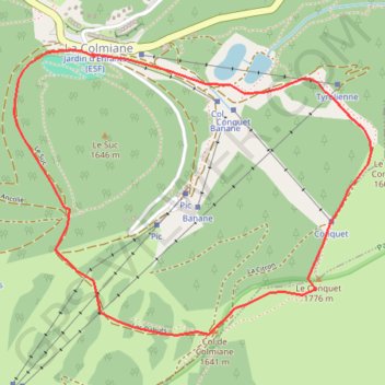 Itinéraire Rando Colmiane-conquet, distance, dénivelé, altitude, carte, profil, trace GPS
