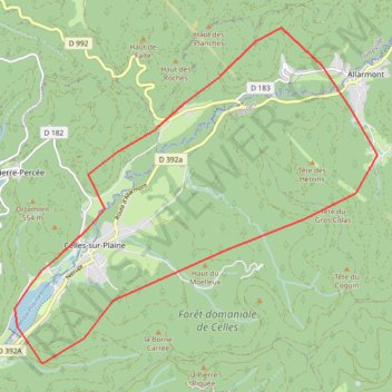 Itinéraire Boucle Gravel Pierre-Percée 40km, distance, dénivelé, altitude, carte, profil, trace GPS